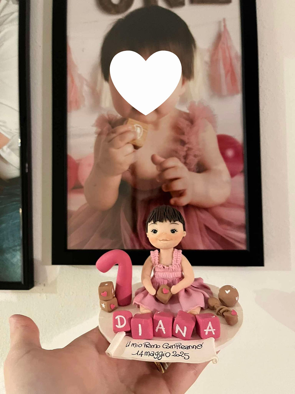 cake topper compleanno con riferimento fotografico