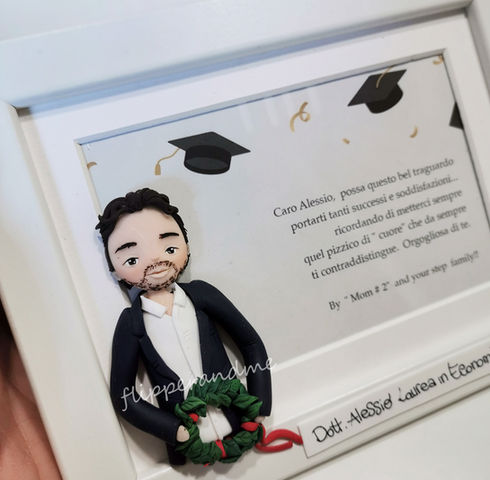 cornice ritratto personalizzato per laurea
