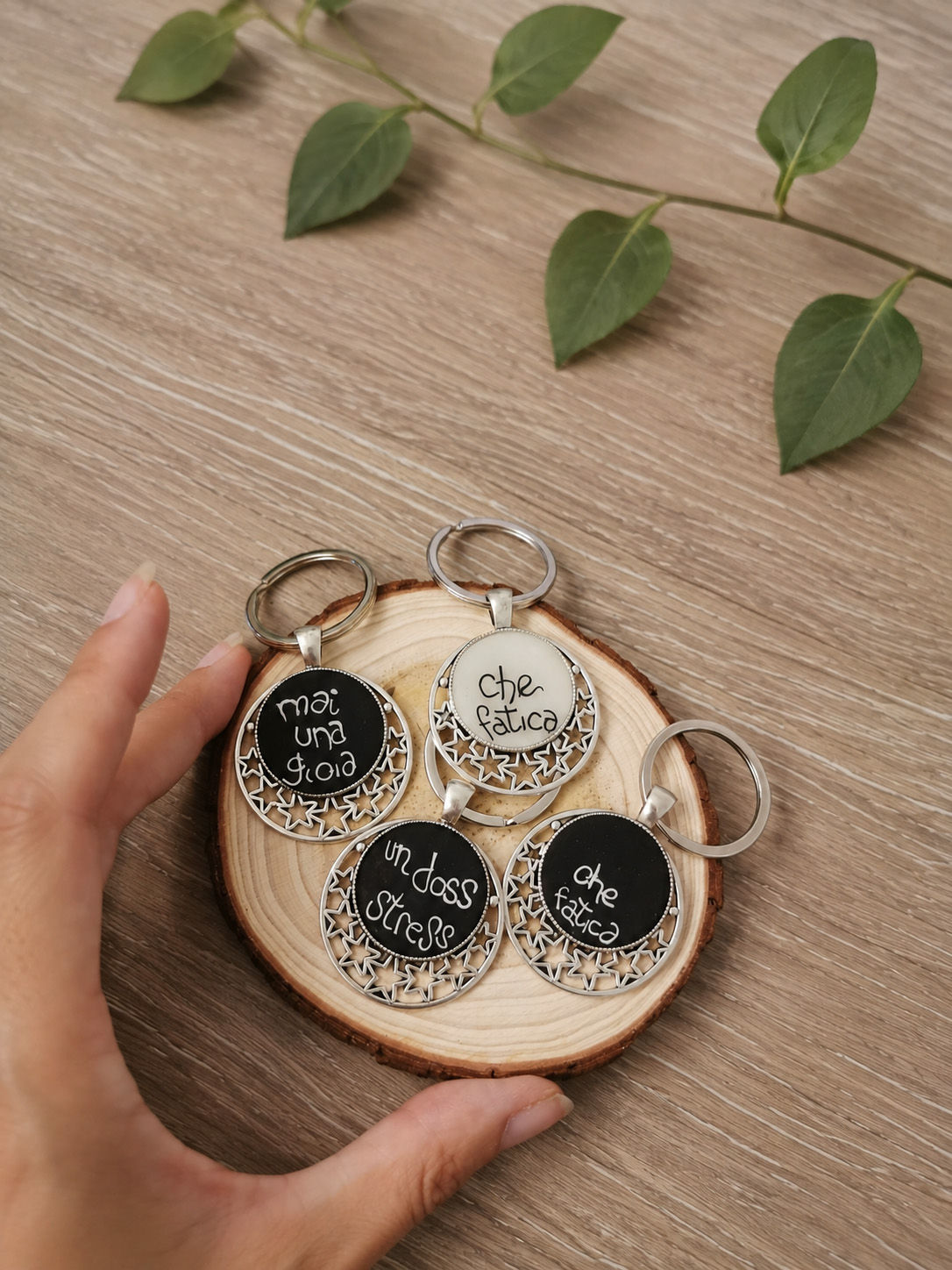 Porta chiavi stelle “Indossami con il sorriso”