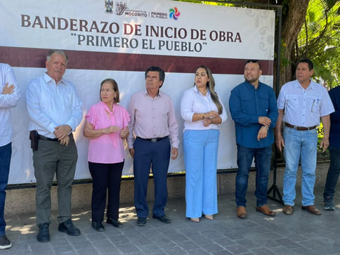 Dan banderazo de inicio de la segunda etapa de rehabilitación de la plazuela Miguel Hidalgo en Mocorito