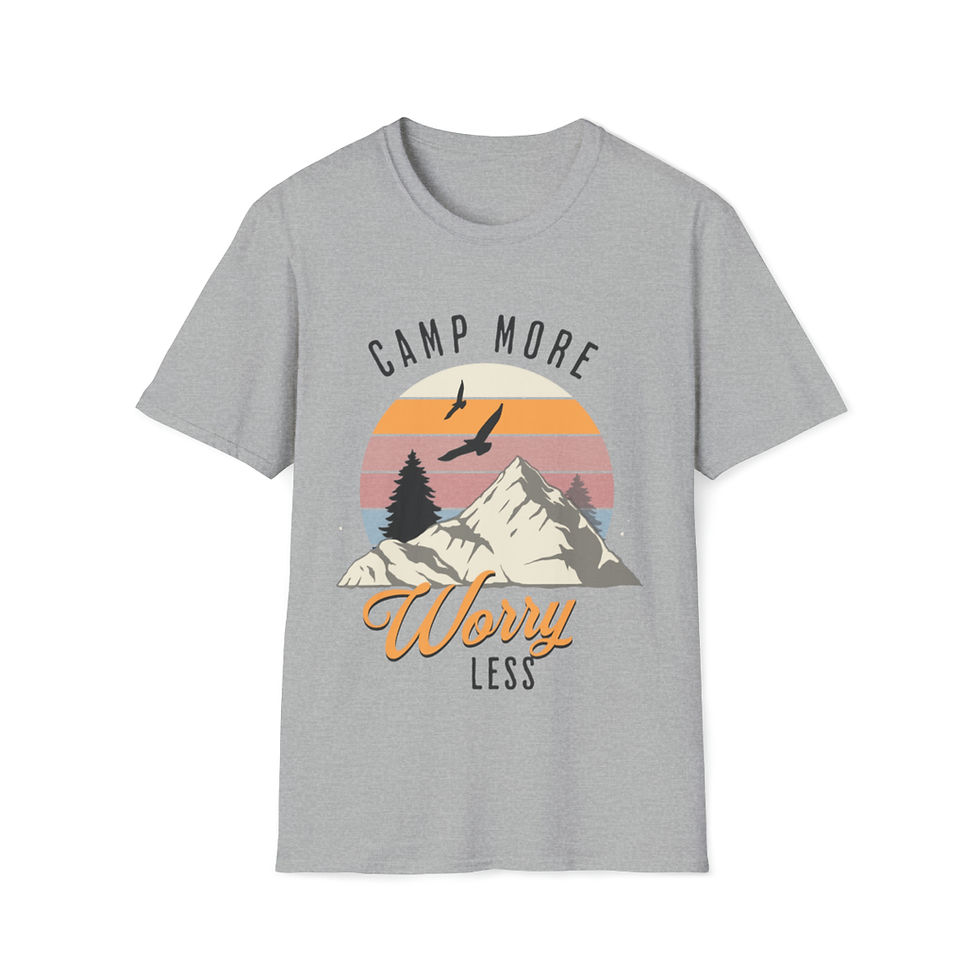 Thumbnail: Camp More, Worry Less: Soft style T-Shirt for Outdoor enthusiasts 