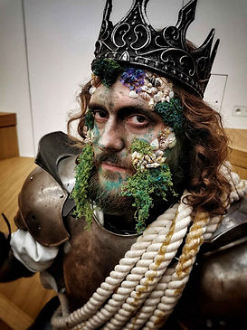 Creative SFX makeup on a model, photographed as part of Hiroko Masuda's portfolio.