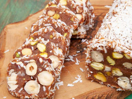 Date, pistachio and hazelnut ‘salami’