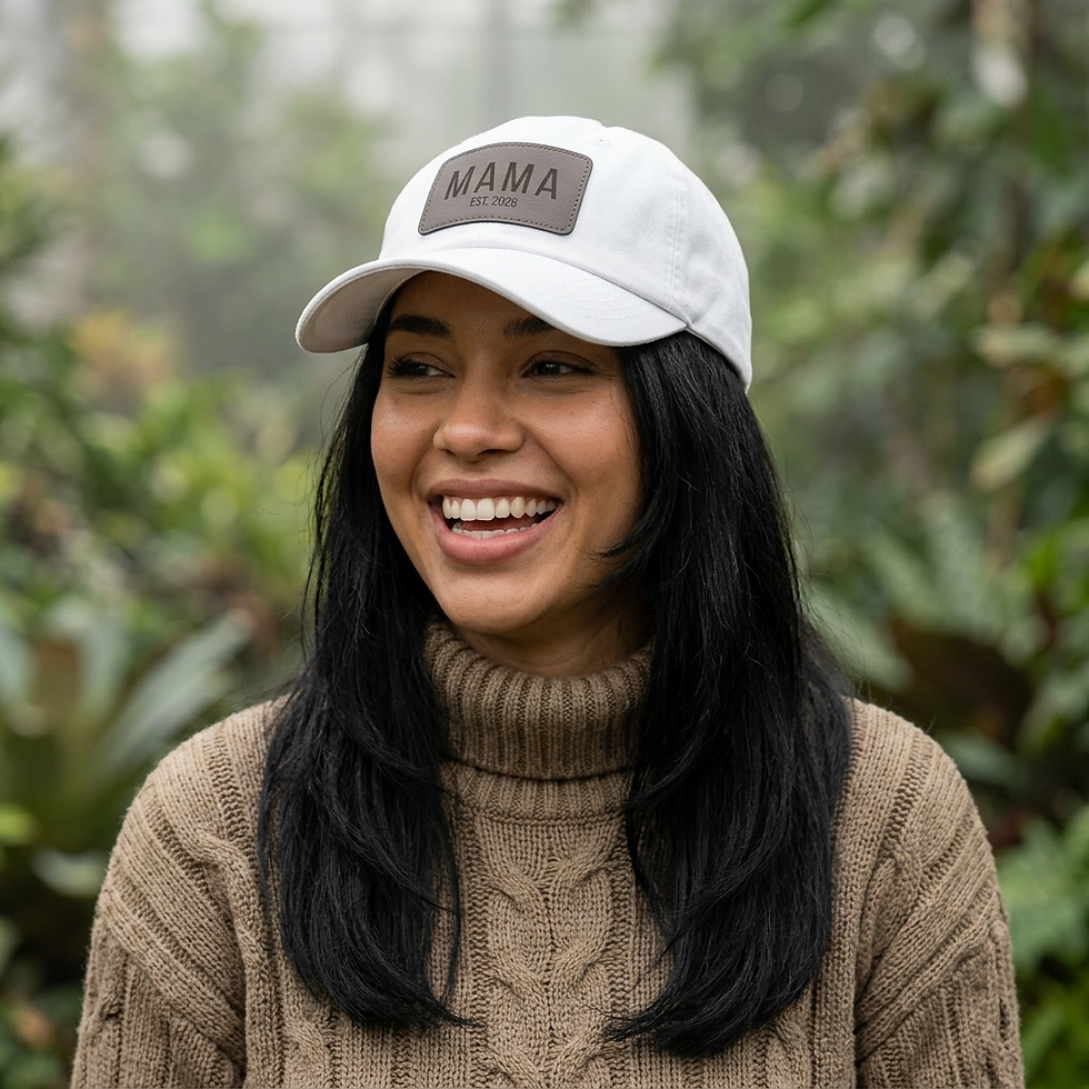 Mama Est. 2026 Hat with Leather Patch (Rectangle)
