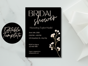 Bridal Shower Invitation | Editable Template