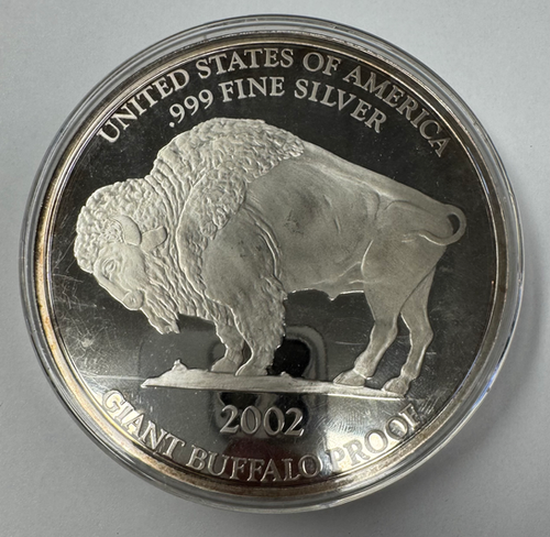 2002 Giant Buffalo Proof Silver Coin - 4 | Ed's Elegant Coins
