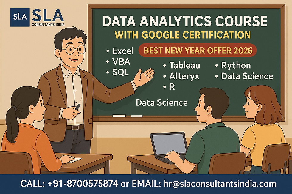 Best Data Analyst Courses & Certification with MNC Job Support, Tech-enable Job with AI Skills in 2026, by SLA Consultants India, Microsoft Certification Support,