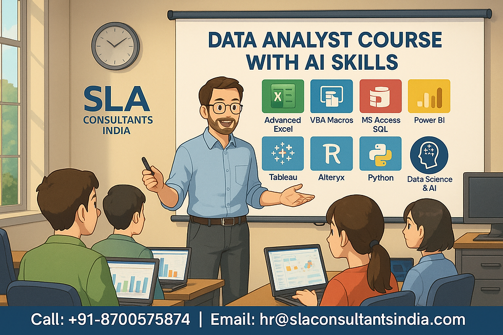 Data Analyst Course in Delhi. with AI Skills, Transform Learning into a Rewarding Career with Top MNCs, Upsills with Gen AI/Agentic AI for 2026, by SLA Consultants India, 