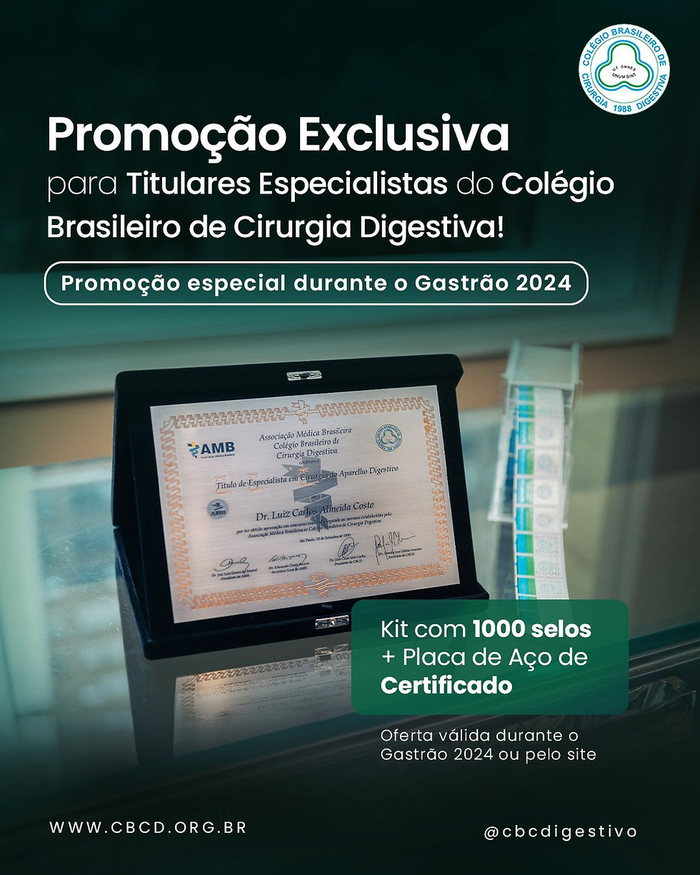 Kit 1000 Selos Membro Titular Especialista + Placa Titulo de especialista CBCD