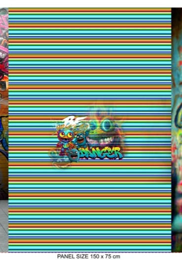 Thumbnail: 3-luik paneel van Stenzo - Kleurrijke monsters