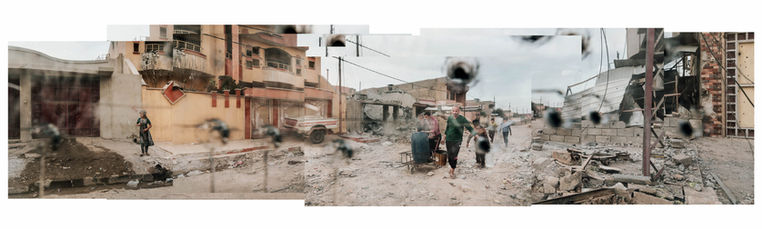 Panoramic image of Mosul Road in Iraq