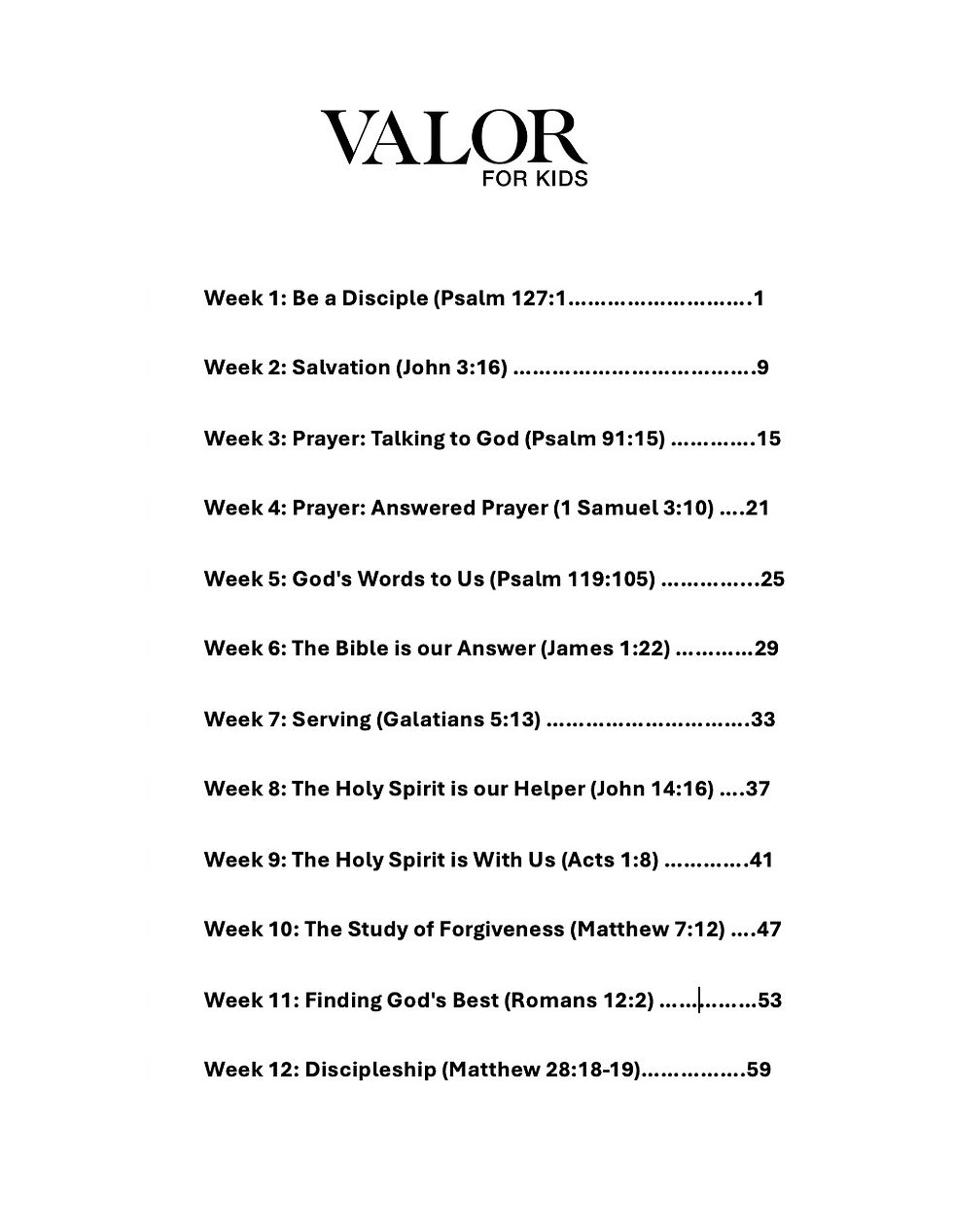 Thumbnail: Valor for Kids Leader's Manual