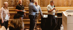 A Lodestar team presenting to a group.