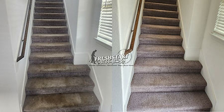 stairs before and after cleaning