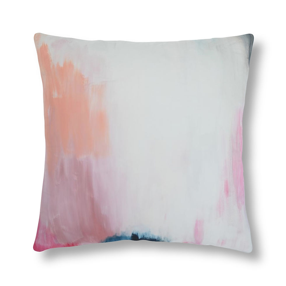 Thumbnail: Abstract Painting with Peach and Pink Pillow