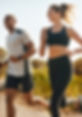 Athletic couple running
