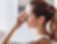 Woman with Sinus pain pressure or allergies