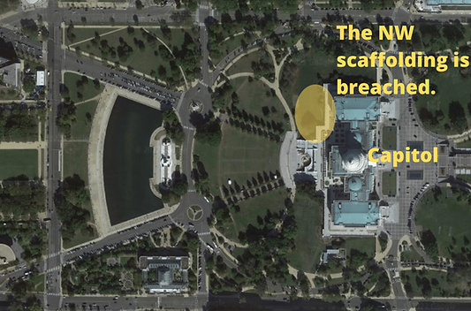 Map of rioters at U.S. Capitol
