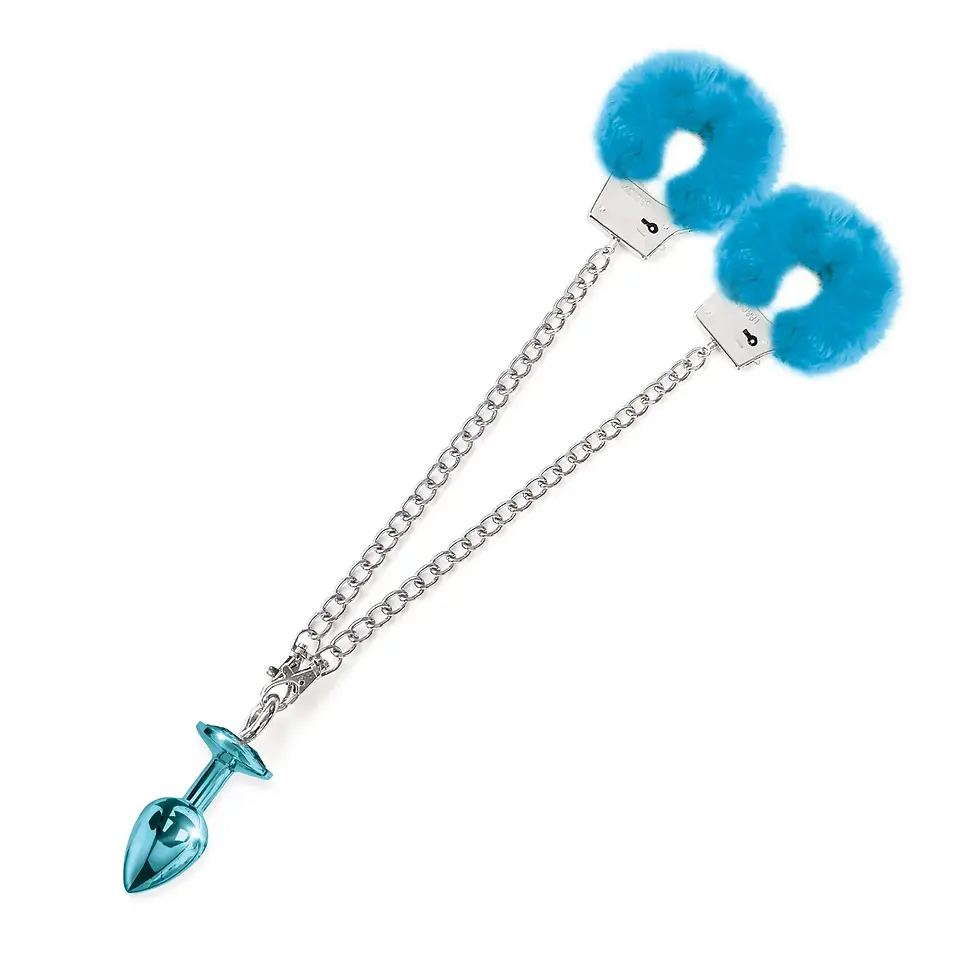 Thumbnail: Nixie Metal Butt Plug & Furry Handcuff Set (Medium)