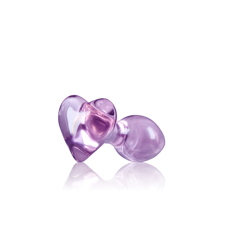 Thumbnail: Crystal Heart Glass Anal Plug