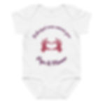 Body bébé fabriqué avec amour, sur fond blanc