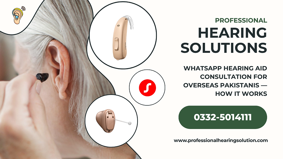 WhatsApp Hearing Aid Consultation for Overseas Pakistanis — How It Works