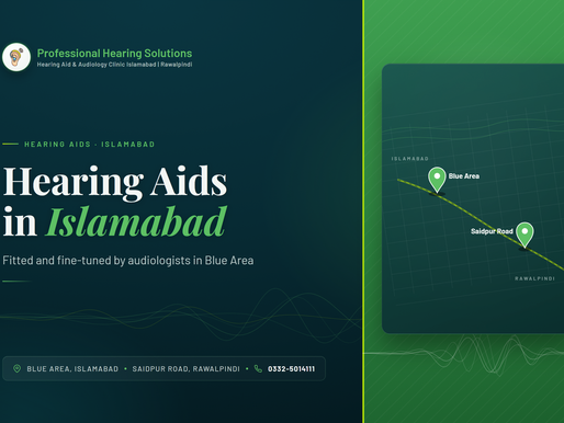 Hearing aid price in Islamabad 2026 at Professional Hearing Solutions, Blue Area
