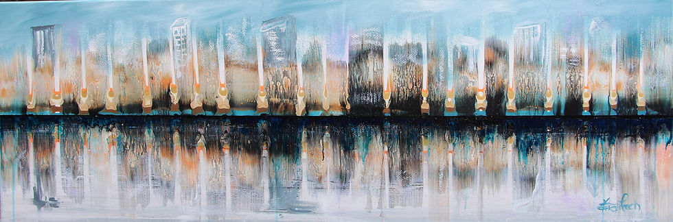 Peacock City painting by Yana Meech
