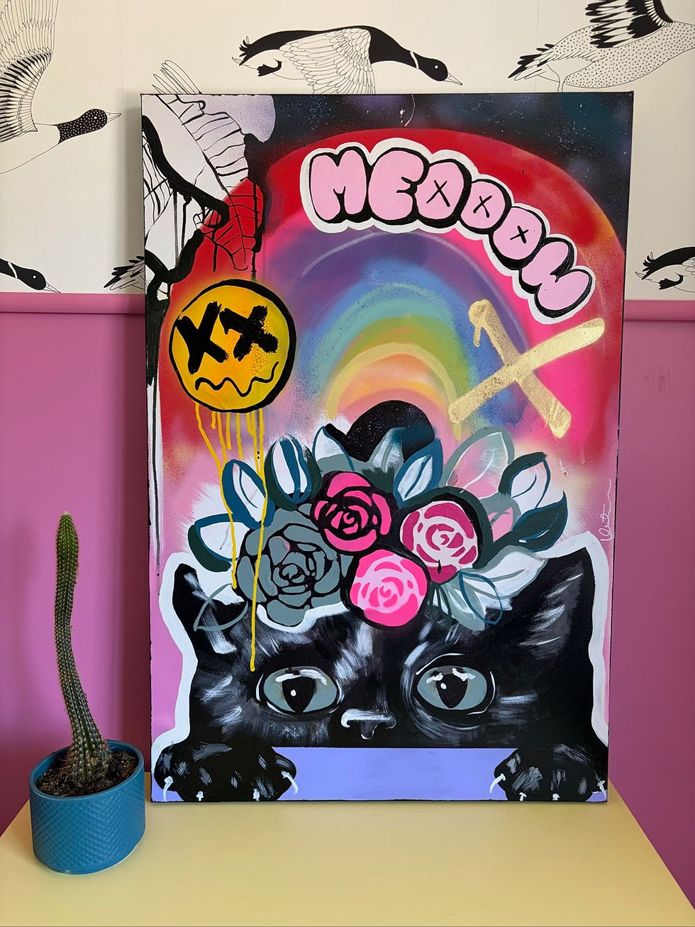 Meow Aniwaniwa painting by Victoria Dowall