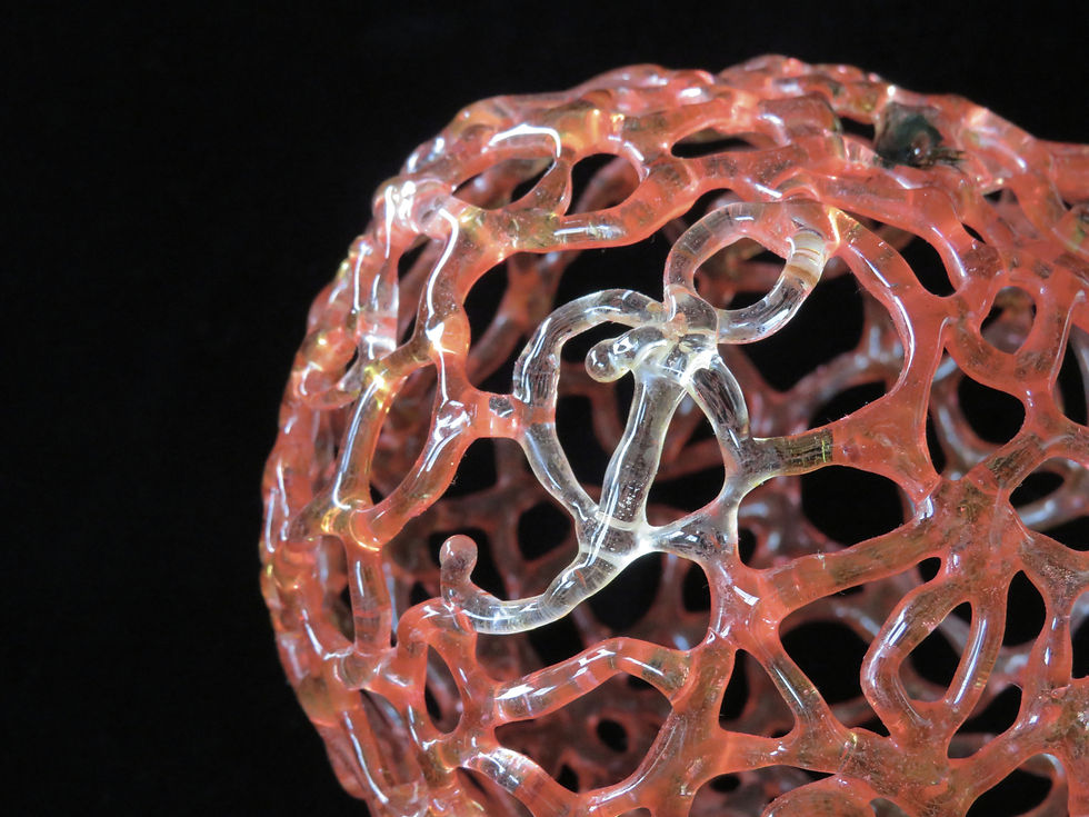 Orange from 'The Magic Orange Tree' glass sculpture by Jo Tricker