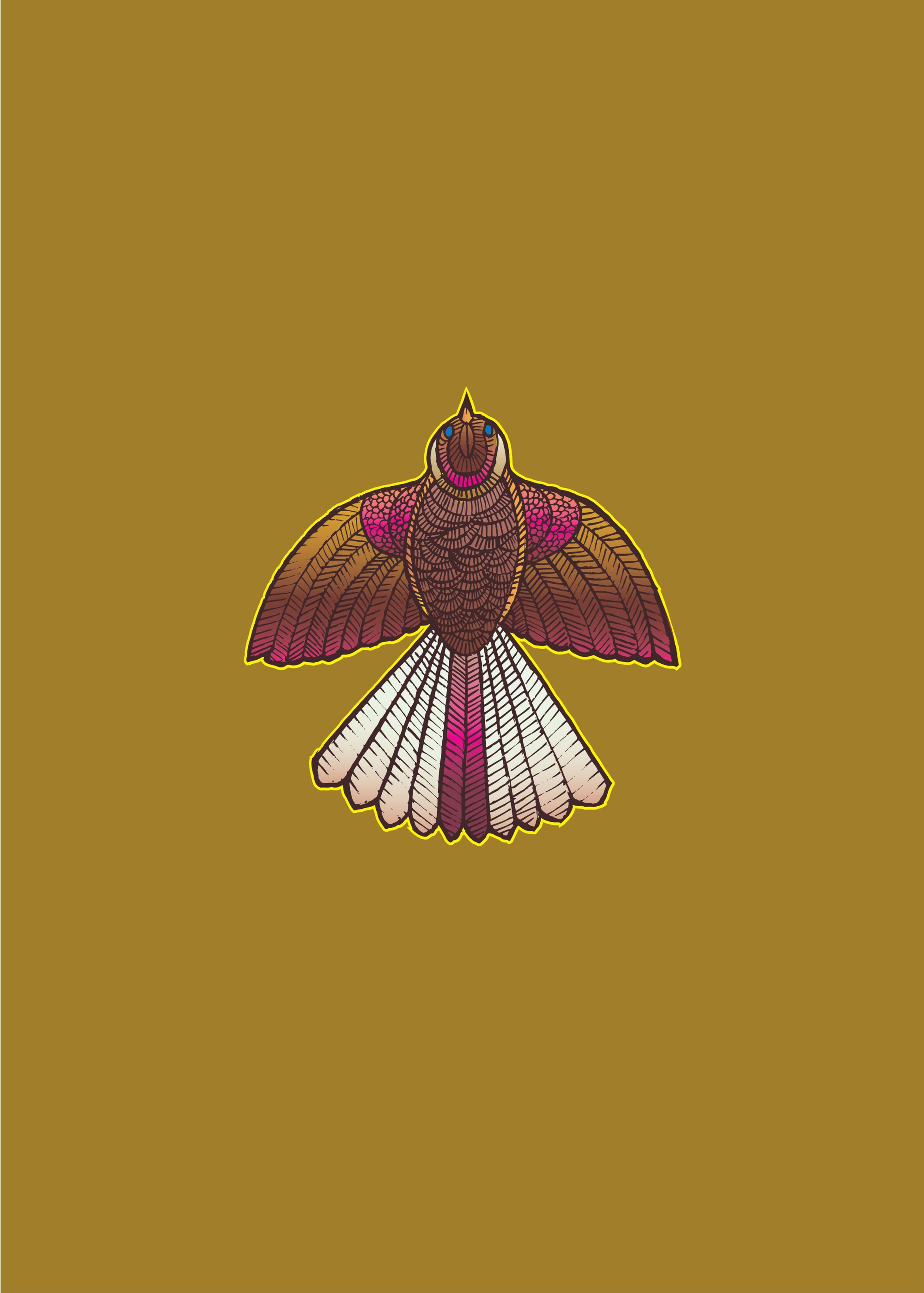 Nga Tamariki - Piwakawaka (Fantail) painting by Rob Barrington