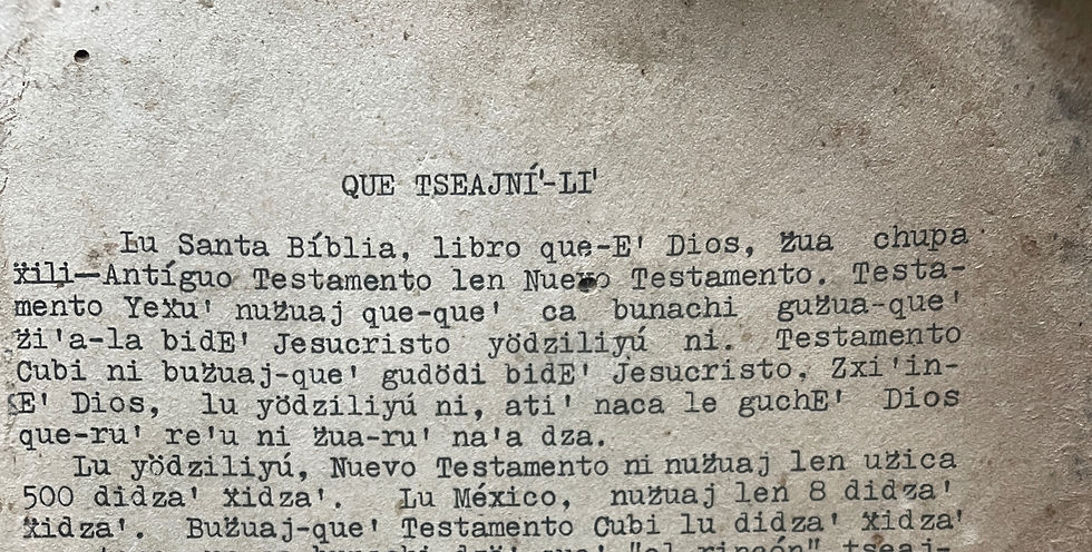 THE LUXURY OF HAVING A BIBLE