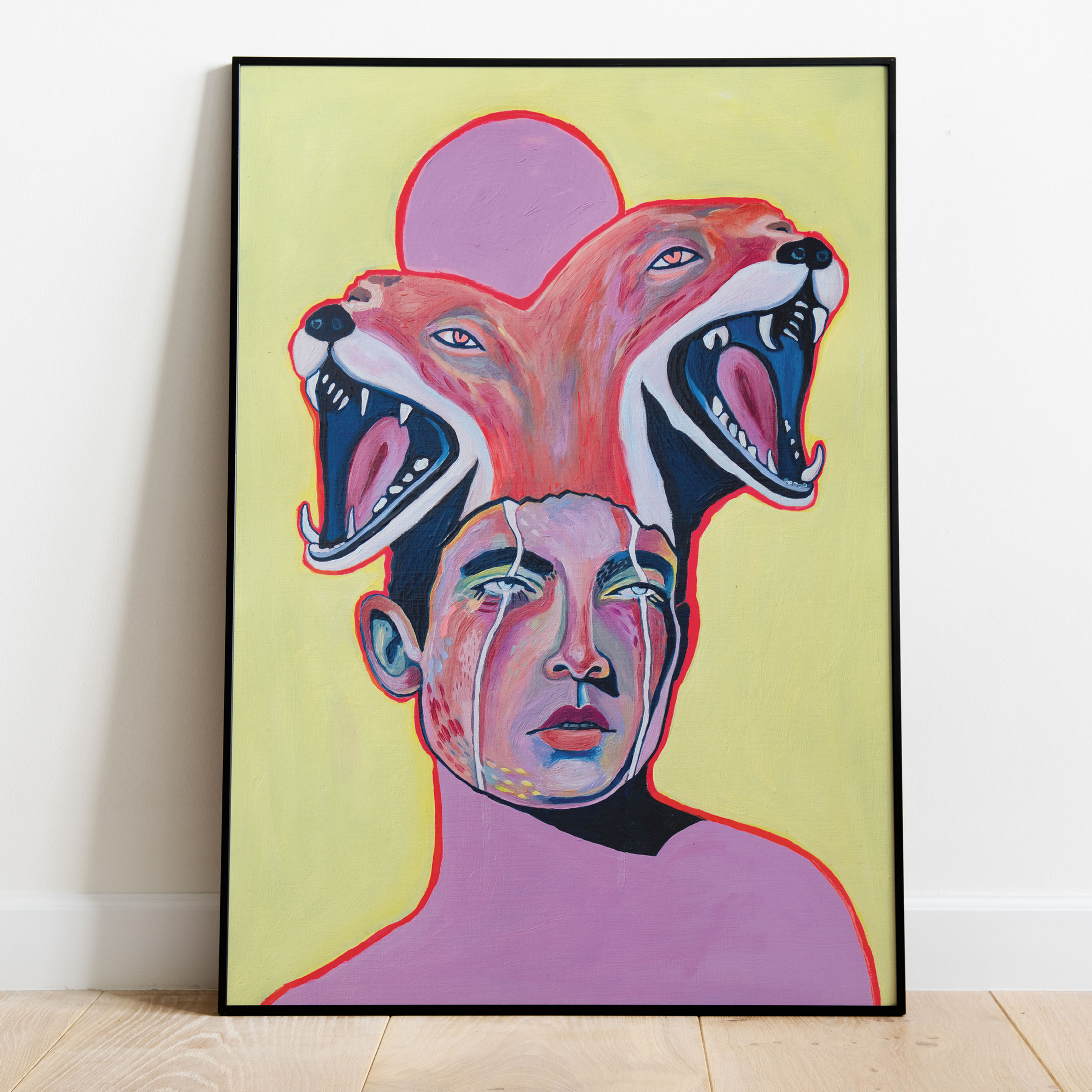 Die fauchenden Füchse - Art-Print