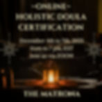 ONLINE ~ Holistic Doula Certification
