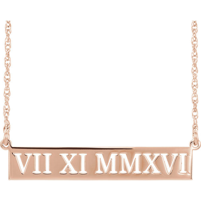 Thumbnail: The Minimal Roman Numerals Pendant & Necklace