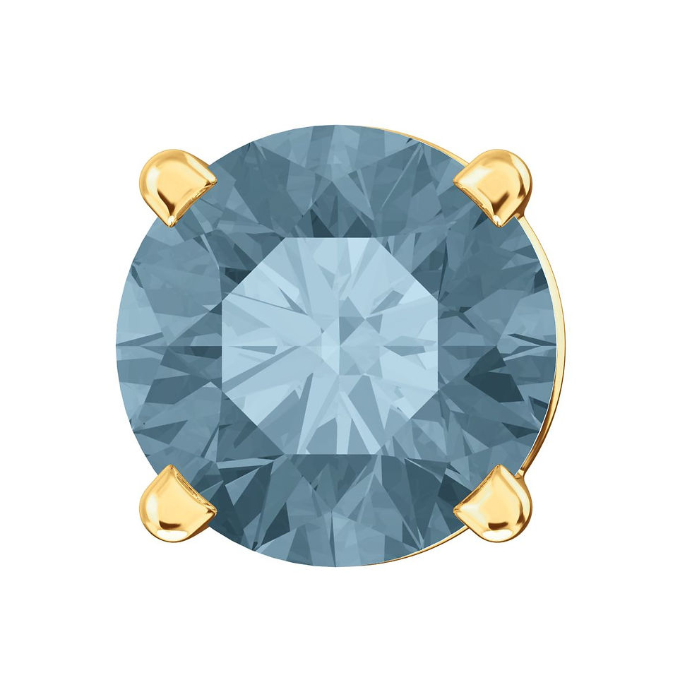 Thumbnail: The Round 4 Prong BLUE Diamond Earring