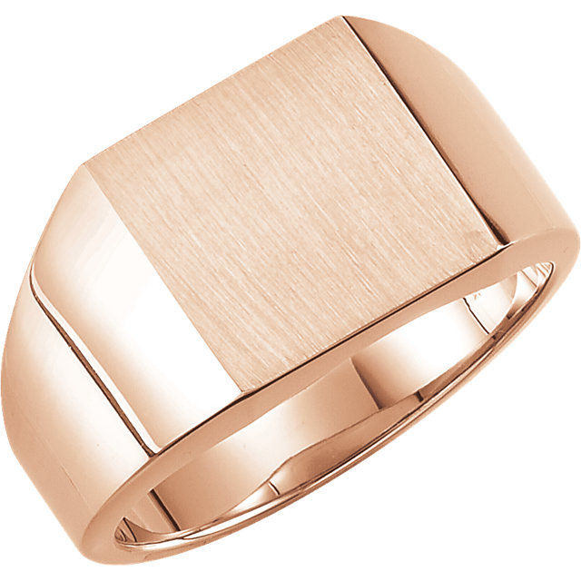 Thumbnail: The Brushed Minimal Signet Ring