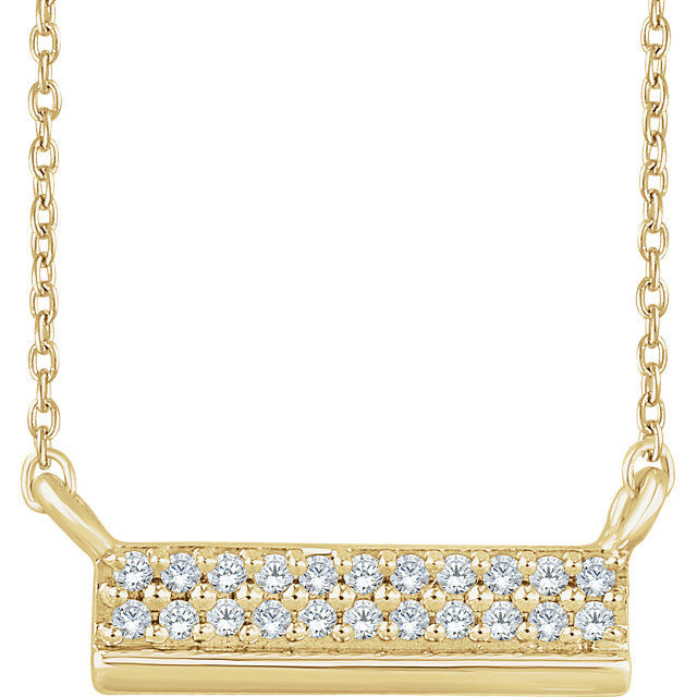 Thumbnail: The Double Row Petite Diamond Pendant & Necklace