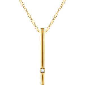 Thumbnail: The Petite Vertical Diamond Pendant & Necklace