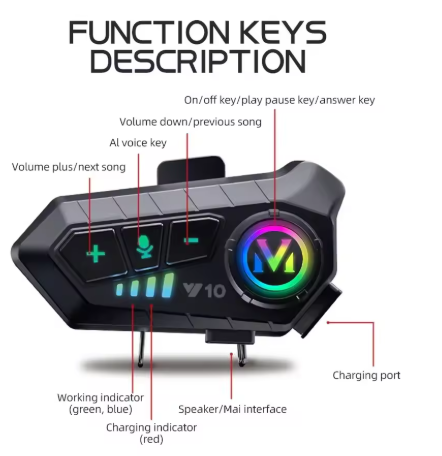 Miniatura: Fone de Ouvido Bluetooth para Capacete