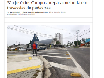 São José dos Campos prepara melhoria em travessias de pedestres