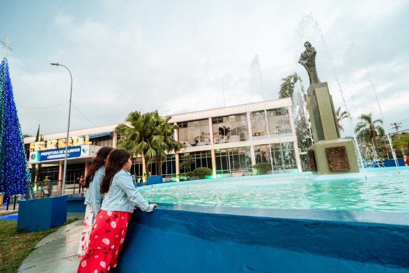 Revitalização de fonte histórica e inauguração do novo Parque da Cidade foram realizadas no final de 2025. / Foto: Divulgação/PMV.