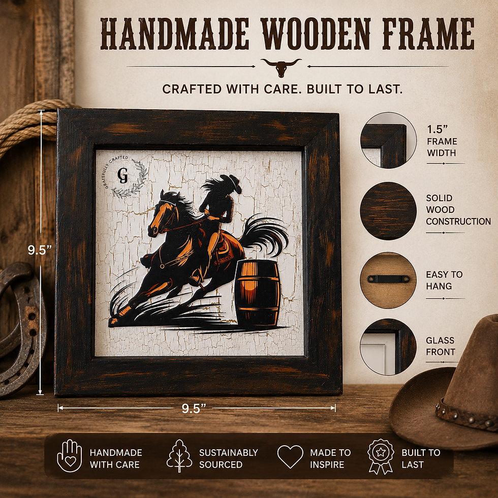 Thumbnail: Handcrafted Western Barrel Racing Wall Decor