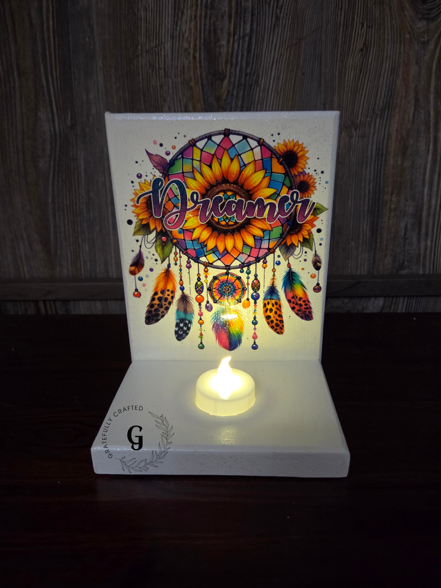Dream Sunflower Light – Handmade Inspirational Decor