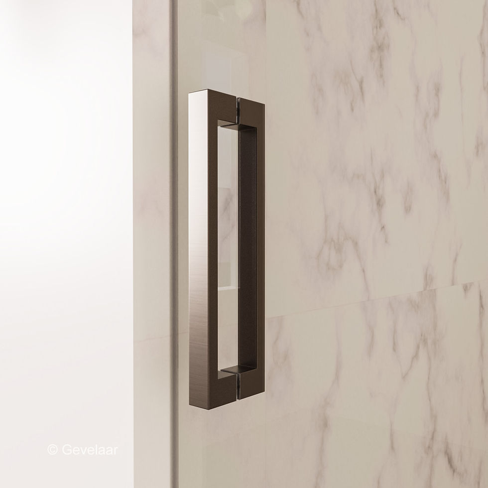 Thundra profielloze nisdeur helder incl. glasbehandeling 100 cm. Gunmetal