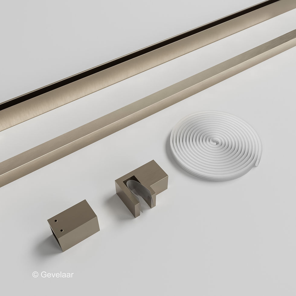 Thumbnail: Thundra inloopdouche helder incl. glasbehandeling 70x200 cm. RVS