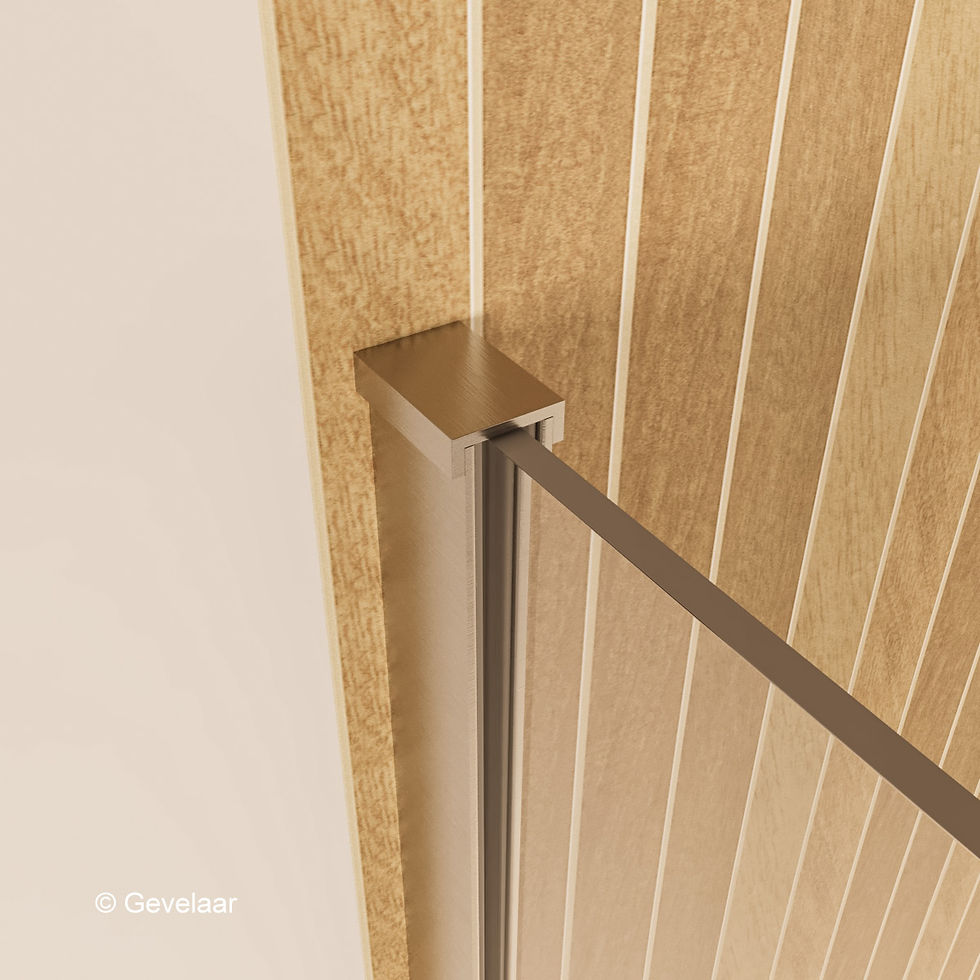 Thumbnail: Thundra inloopdouche helder incl. glasbehandeling 90x200 cm. RVS