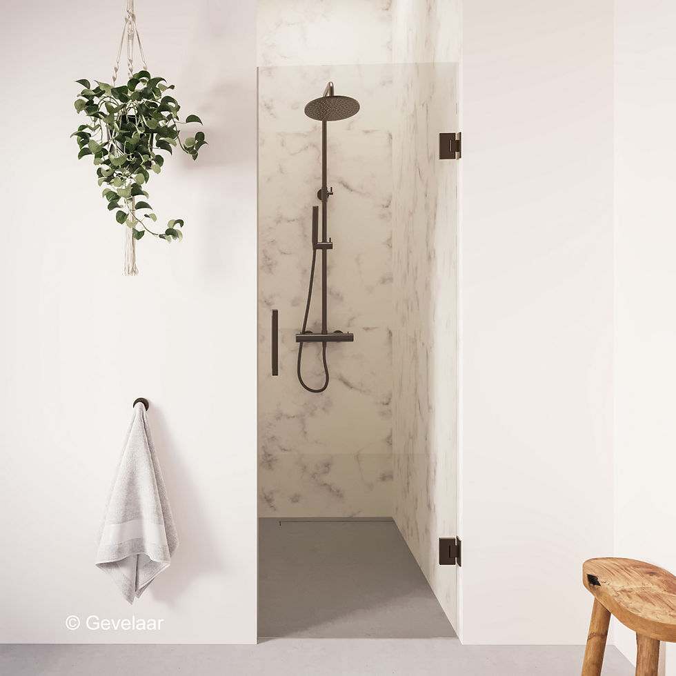 Thundra profielloze nisdeur helder incl. glasbehandeling 70 cm. Gunmetal