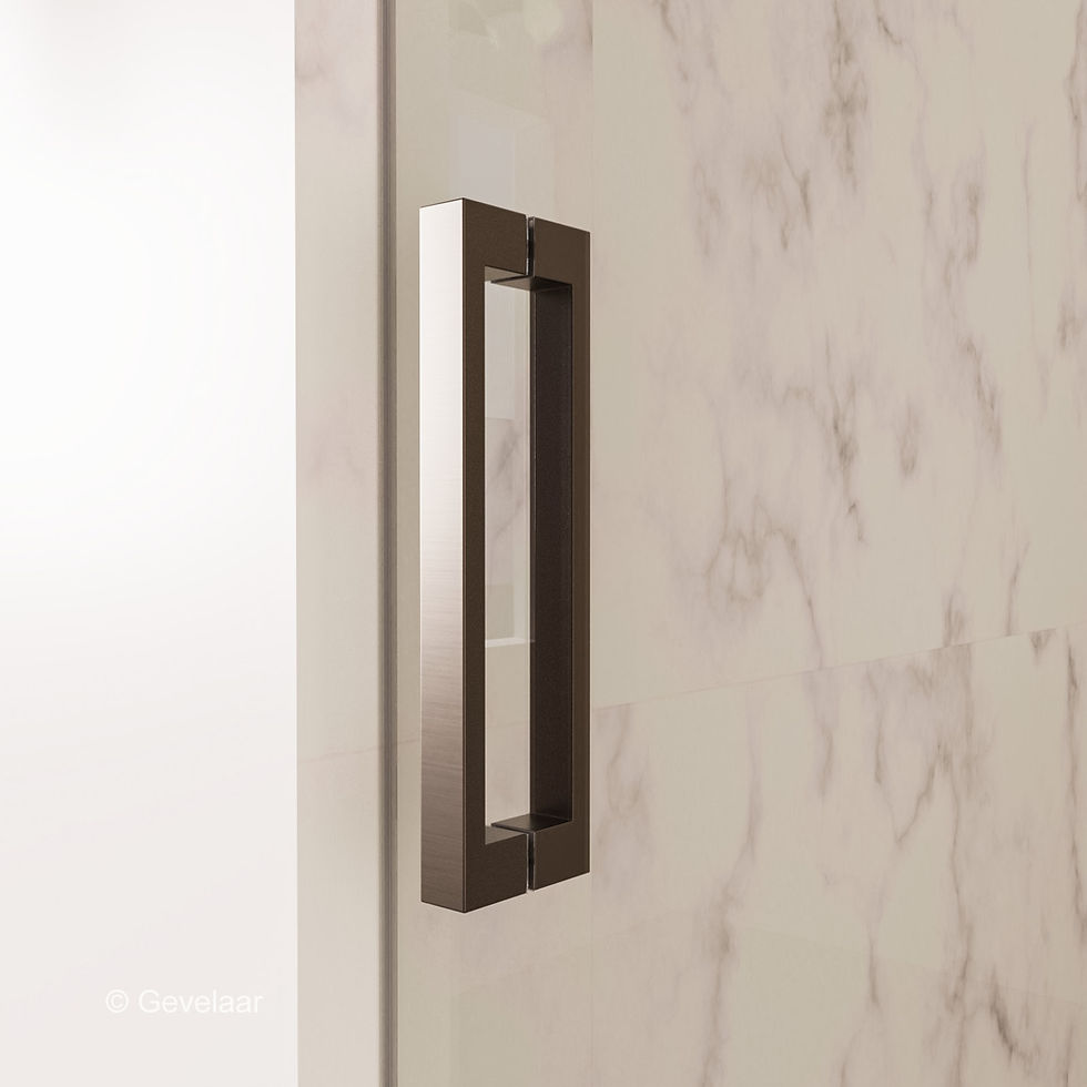 Thundra profielloze nisdeur helder incl. glasbehandeling 90 cm. Gunmetal