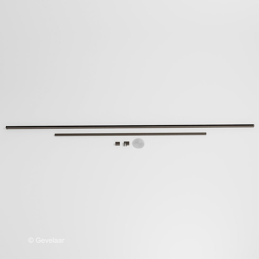 Thumbnail: Thundra inloopdouche helder incl. glasbehandeling 80x200 cm. Gunmetal